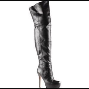 ALDO | LEATHER THIGH HIGH HEELED BOOTS
